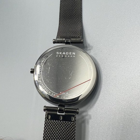 Skagen Women\'s Tanja Three-Hand Gunmetal Steel Mesh Watch (Model: SKW2829) main image 8
